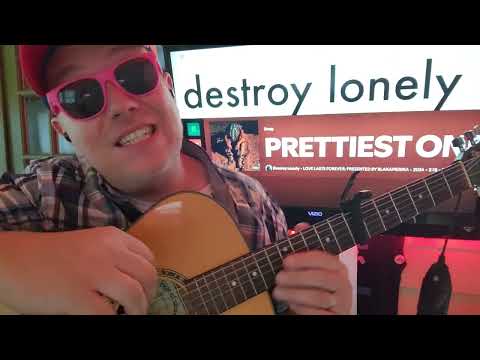 PRETTIEST ONE - Destroy Lonely Guitar Tutorial (Beginner Lesson!)