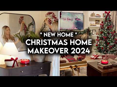 CHRISTMAS HOME MAKEOVER 2024 | NEW HOUSE DECORATE WITH ME + DIY DECOR