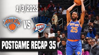 Knick Fan Reaction Game 35 | NYK-107 OKC-117! I'M BACK & THE KNICKS FAIL IN THE 4TH VS OKC!