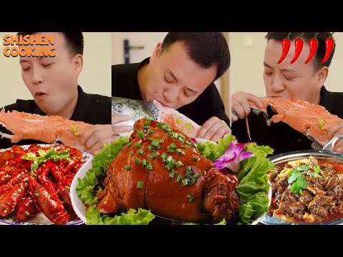Village Funny Mukbang ｜Grilled Stone Food ｜Wild Cooking ｜Cooking And Eating Special Food Collection