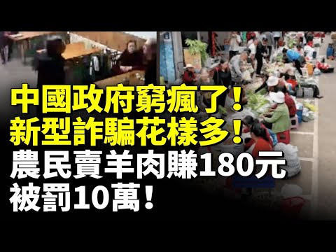 中國經濟崩了！各地政府窮瘋了！農民賣羊肉賺180元 被罰10萬！新型詐騙花樣多！　#看大陸