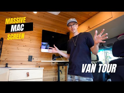 The ULTIMATE Vanlife Computer WORK STATION | VAN TOUR | Sprinter VAN