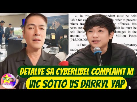 Detalye sa Cyberlibel Complaint ni Vic Sotto vs Darryl Yap