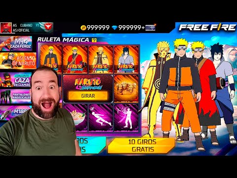 ¡SACANDO LA SKIN DE NARUTO X FREE FIRE Y ES PERFECTA!!! 🤑 * MUCHO DIAMANTES * 🤑