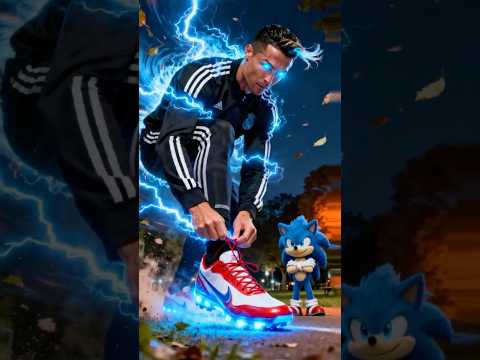 Ronaldo với đôi giày Sonic siêu thanh 👟⚡⚡⚡#ronaldo #shorts