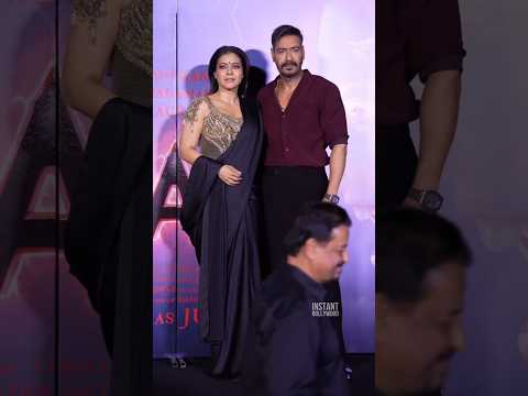 Kajol ๐ Ajay Devgan hug Son Airport ๐ฅ entry 4k Shorts video#trendingshorts #viralvideo #kajol