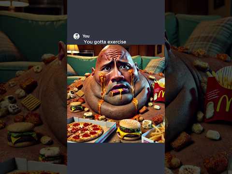 Dwayne Does Exercise 🍗 (Ai Edition) #ai #chatgpt #memes