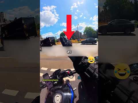 Bikers With No Plates Wait For Cop To Pass