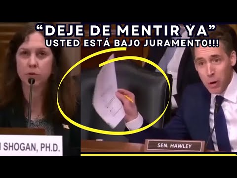 🔴ESTALLA el CAOS en la AUDIENCIA! El senador Hawley no puede creer  lo que hace la NOMINADA de BIDEN