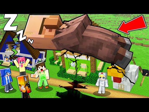 Dân Làng Khổng Lồ Đè Bẹp LÀNG SINH TỐ Trong Minecraft