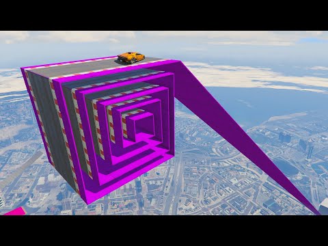 GTA 5 🐸 Minecraft square ramp Race