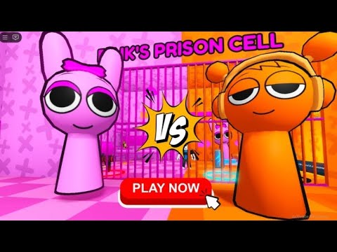 PINK VS ORANGE SPLANKI'S PRISON RUN (Obby)#roblox #scarryobby