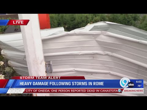 Heavy damage following storms in Rome