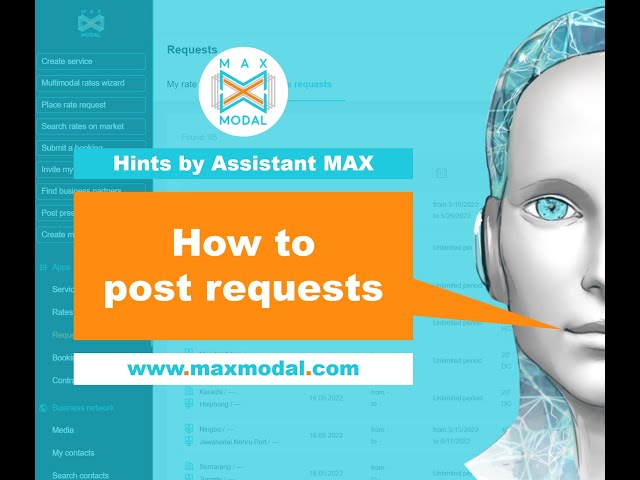 How to post requests on MAXMODAL