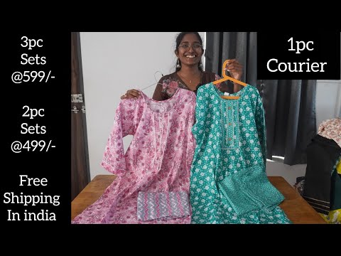 Buy 3pc sets at 599/- 2 pc sets @499/- 1pc courier 