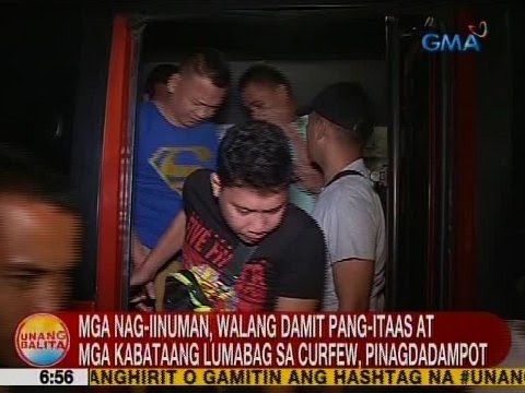 Mga nag-iinuman, walang damit pang-itaas at mga kabataang lumabag sa
