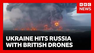 YouTube video thumbnail: Ukraine Using British Drones to Strike Military and Industrial Targets Deep Inside Russia