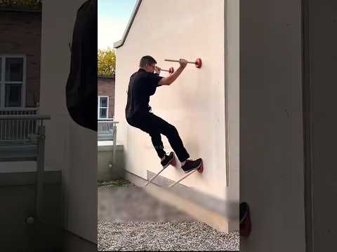 Man forget his keys at home so he trying to climb in the house Rooftop #shortsvideo