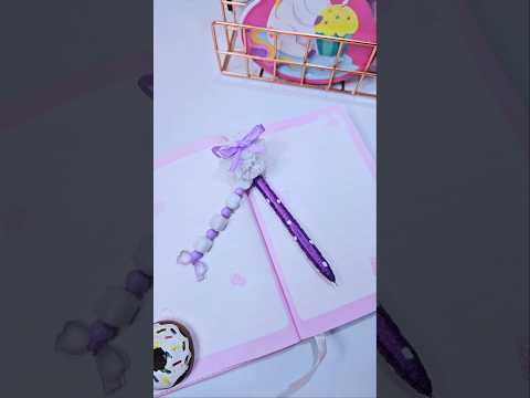 DIY Homemade cute 💜 pen 🖊 ...WOW 😱 #shorts #youtubeshorts #tamil #diy #trending #viralvideo