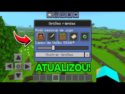 NOVO MENU COM BOTÃO F5 E OPÇÕES RÁPIDAS ATUALIZADO PARA MINECRAFT PE 1.21 !!