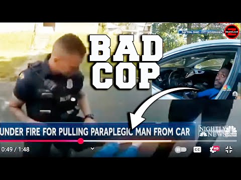 BAD COP THROWS PARAPLEGIC MAN ON THE GROUND, THE GOOD COPS WERE REAL MAD ABOUT IT THO