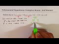 Polynomial Equations and Factoring Techniques