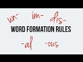 Exploring English Word Formation: Prefixes and Suffixes