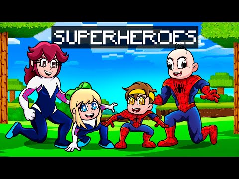 ¡Nos Convertimos en SUPERHÉROES en Minecraft! 😱 BEBÉ NOOB en MINECRAFT