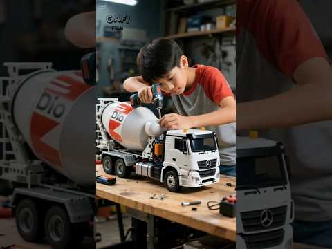 He was very enthusiastic in assembling the Mixer Truck Toy and was happy when he got the prize #toys