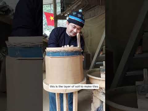 Making Roof Tiles in Vietnam #RoofTiles #TraditionalCrafts