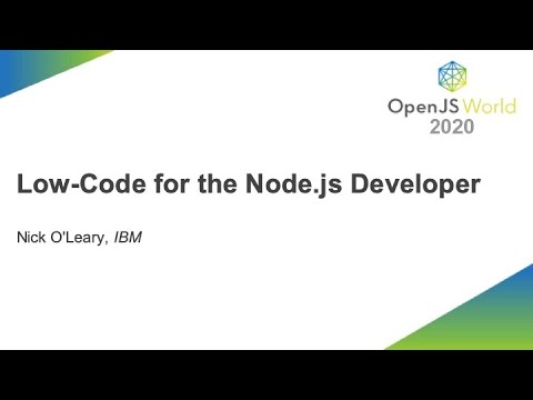 Low Code for the Node.js Developer
