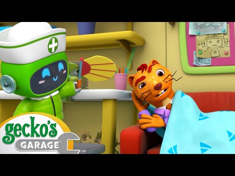 Weasel is Sick | Gecko's Garage | Moonbug Kids - Play and Learn