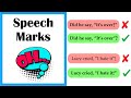 Understanding Speech Marks and Punctuation