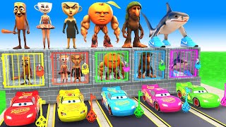 Long Slide Game With Tiger Cow Elephant Gorilla Hippopotamus 3d Animal Game Funny Animals 3d