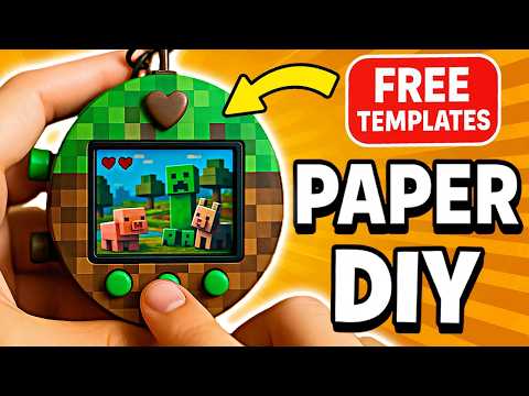 🎮 This Minecraft Tamagotchi Really Works (100% Made of Paper)! #papercraft #minecraft