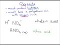 Characteristics and Naming of Acids