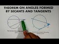Angles Formed by Secants and Tangents