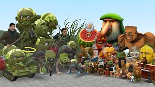 ALL LIN GANG MELONS ARMY VS ALL ITALIAN BRAINROT MEMES In Garry's Mod!