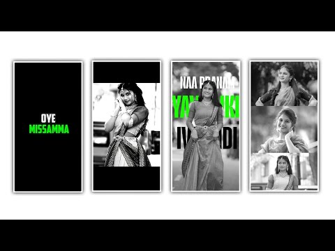 New Style Oye Missamma Lyrics Video Editing | Black Photo Reveal Effect | Telugu Alight Motion Edit