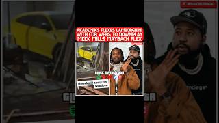 Dj Akademiks flexes Lamborghini with cob webs against Meek Mill's Maybach #shorts