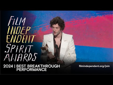 DOMINIC SESSA wins BEST BREAKTHROUGH PERFORMANCE at the 2024 Film Independent Spirit Awards