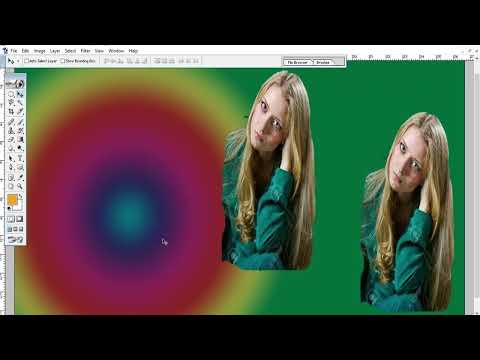 Easy way to picture cropping and apply multi colour in circle into background.