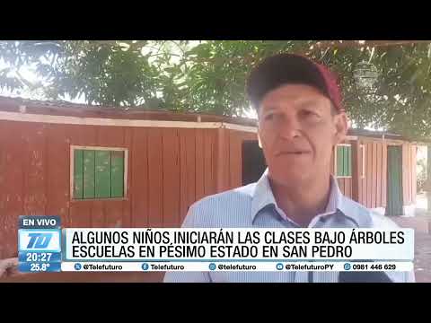 Niños iniciarán las clases bajo árboles en San Pedro