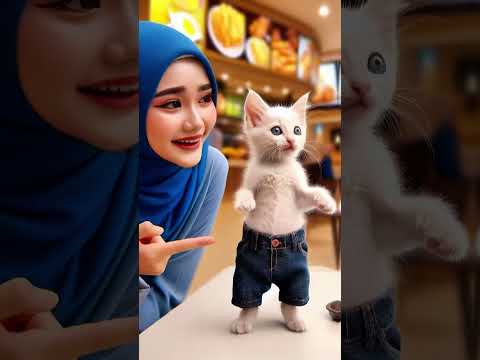 KUCING KECIL LUCU GAK MAU CORN DOG #kucingkecillucu #corndog #animasi #ai #feedshorts