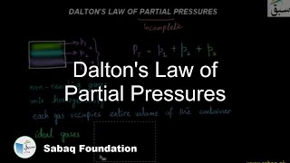 Dalton's Law of Partial Pressures