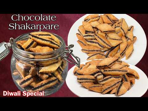 Easy Yummy Chocolate Shakarpara | Easy Diwali Snacks | Khasta Chocolate Shakarpara | Diwali Recipe