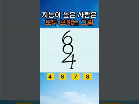 지능이 높은 사람은 모두 보이는 그림