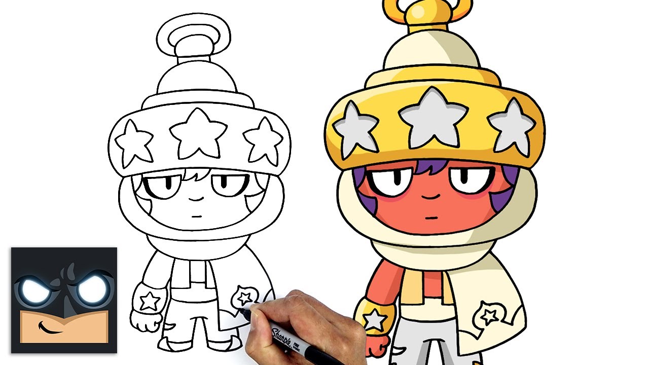 How To Draw Brawl Stars - Lantern Sandy -- Step by Step Drawing Tutorial