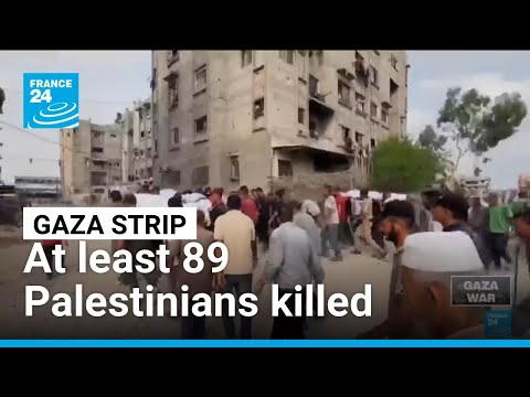 YouTube video thumbnail: At Least 89 Palestinians Killed as Israeli Tanks Continue to Pound Gaza