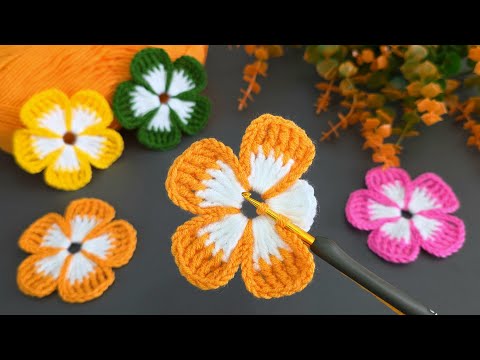 Crochet flower new pattern for beginners|crochet tutorial #crochetflower#crochettutorial